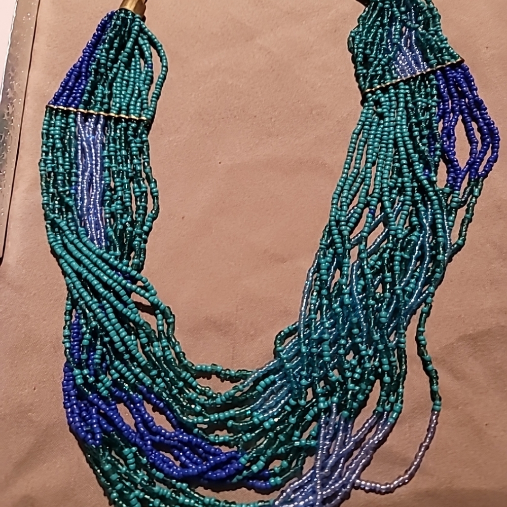 Multi strand beaded necklace